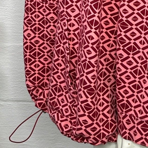 Women's 4X Geometric Printed Top Quarter Zip Pullover Sport Savvy French Terry - Picture 12 of 12